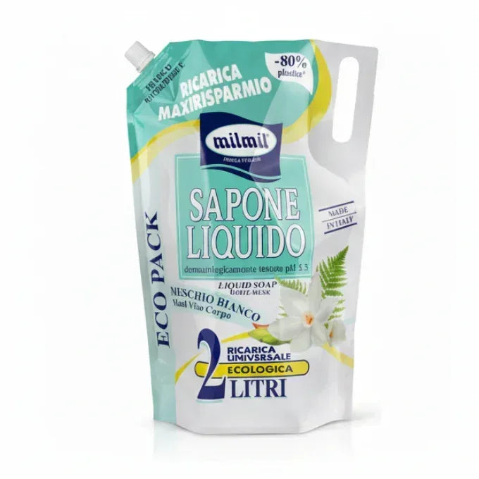 MIL MIL SAPONE LIQUIDO MUSCHIO BIANCO 2LT. - Sing - Stock In Galleria