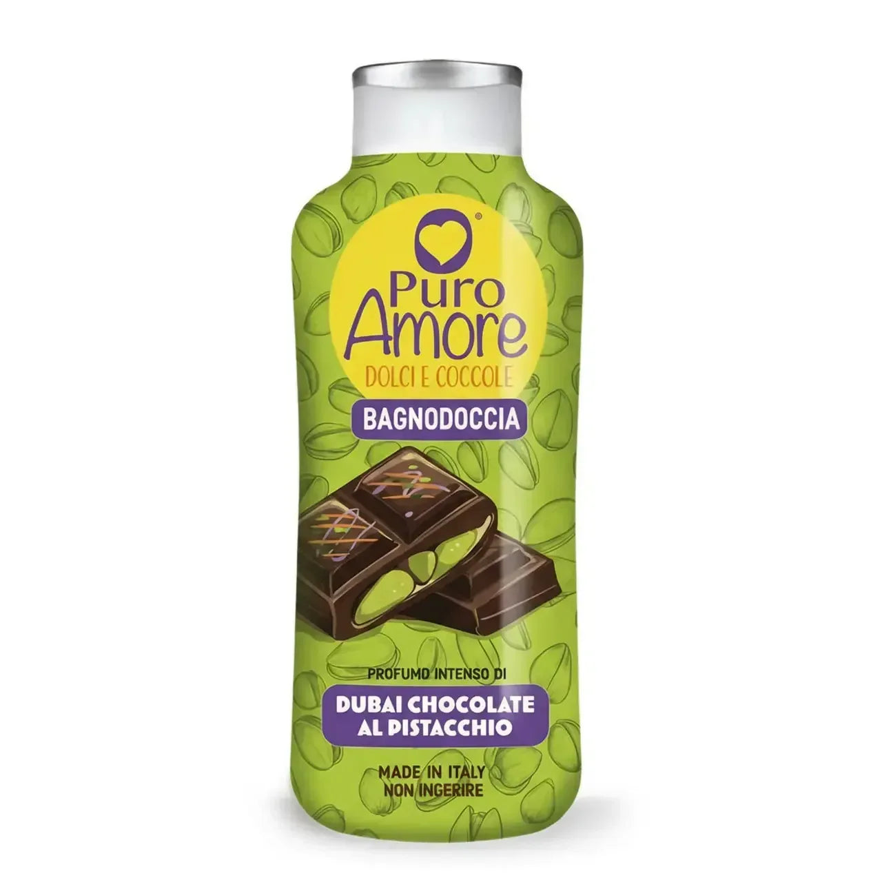 PURO AMORE BAGNODOCCIA DUBAI CHOCOLATE AL PISTACCHIO 650ML - Sing - Stock In Galleria