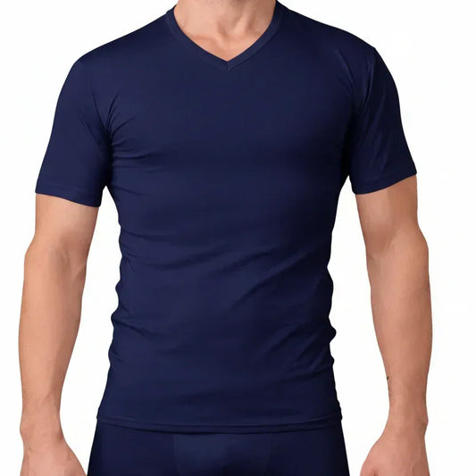 SPORTIKA MAXI SCORTA 12 T-SHIRT UOMO IN 100%COTONE COLLO V - Sing - Stock In Galleria