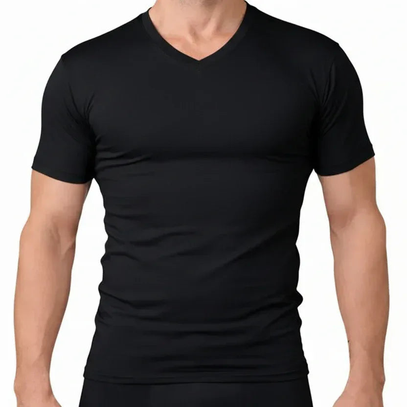 SPORTIKA MAXI SCORTA 12 T-SHIRT UOMO IN 100%COTONE COLLO V - Sing - Stock In Galleria