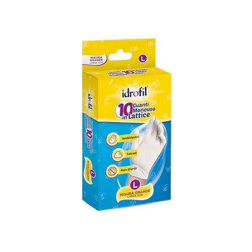 IDROFIL - GUANTI IN LATTICE TALCATI 10PZ. - Sing - Stock In Galleria