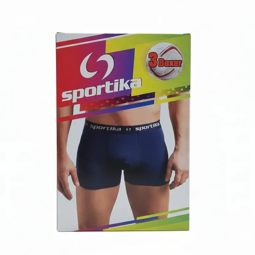 SPORTIKA 12 BOXER UOMO COTONE ELASTICIZZATO ELASTICO ESTERNO - Sing - Stock In Galleria