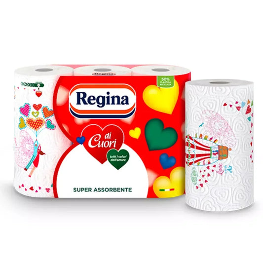 REGINA CARTA CASA REGINA DI CUORI 2 VELI 3 ROTOLONI - Sing - Stock In Galleria