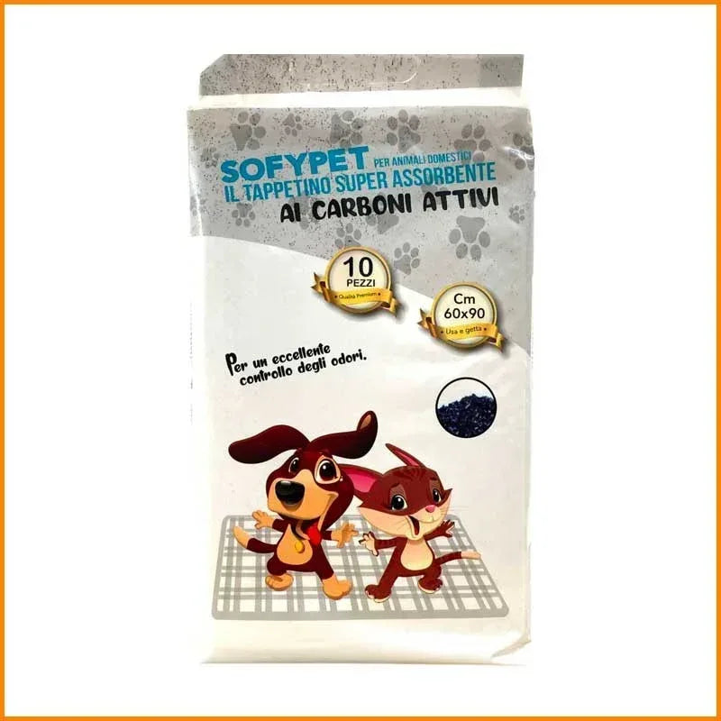 SOFY'S TAPPETINI IGIENICI PER ANIMALI CON CARBONI ATTIVI 60X90CM. 10PZ. - Sing - Stock In Galleria