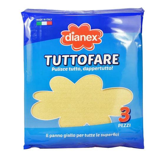 DIANEX TUTTOFARE PANNO GIALLO MULTIUSO 3 PEZZI - Sing - Stock In Galleria