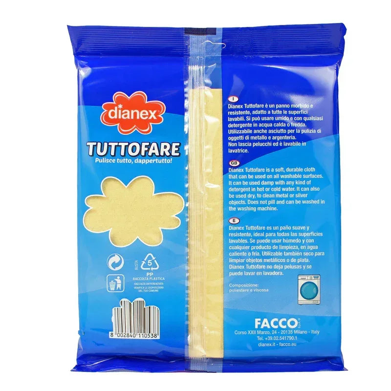 DIANEX TUTTOFARE PANNO GIALLO MULTIUSO 3 PEZZI - Sing - Stock In Galleria