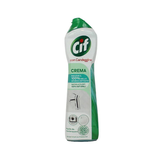CIF CREMA CON CANDEGGINA ABRASIVA NATURALE 500ML - Sing - Stock In Galleria