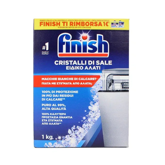 FINISH CRISTALLI DI SALE LAVASTOVIGLIE PURO AL 99% 1KG - Sing - Stock In Galleria