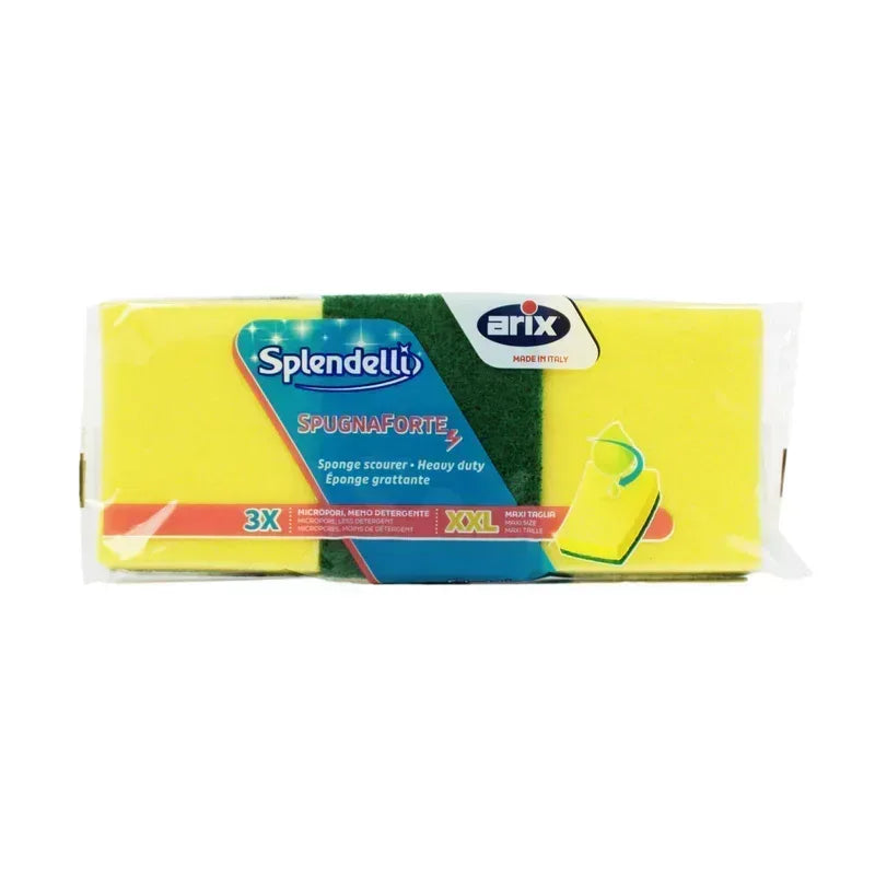 ARIX - SPLENDELLI SPUGNA ABRASIVA FORMATO GIGANTE 3PZ - Sing - Stock In Galleria