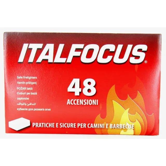 ITALFOCUS ACCENDIFUOCO 48 ACCENSIONI PER CAMINI E BARBECUE - Sing - Stock In Galleria