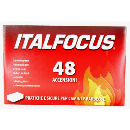 ITALFOCUS ACCENDIFUOCO 48 ACCENSIONI PER CAMINI E BARBECUE - Sing - Stock In Galleria