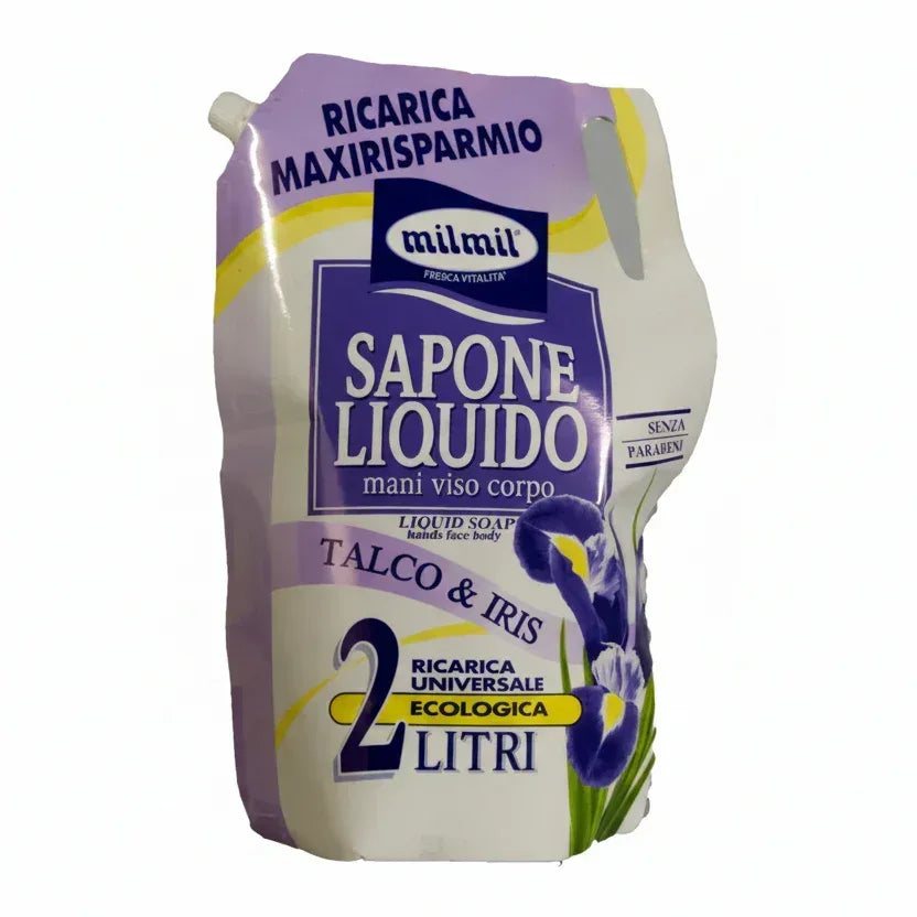 MIL MIL SAPONE LIQUIDO TALCO & IRIS RICARICA 2LT. - Sing - Stock In Galleria