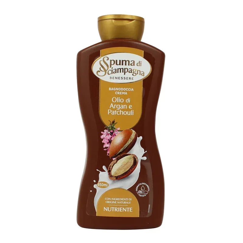 SPUMA DI SCIAMPAGNA BAGNODOCCIA CREMA OLIO DI ARGAN E PATCHOULI 650ml - Sing - Stock In Galleria