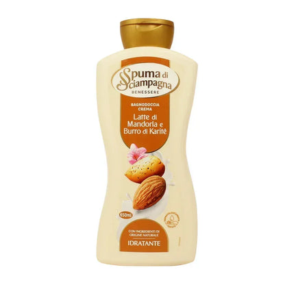 SPUMA DI SCIAMPAGNA BAGNODOCCIA LATTE DI MANDORLA E BURRO DI KARITÉ 650ML - Sing - Stock In Galleria