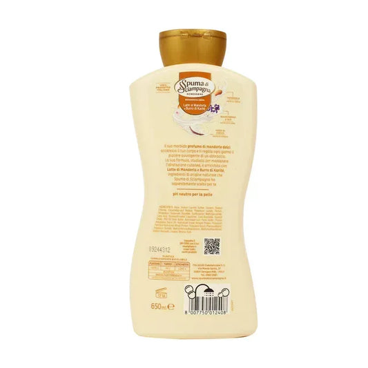SPUMA DI SCIAMPAGNA BAGNODOCCIA LATTE DI MANDORLA E BURRO DI KARITÉ 650ML - Sing - Stock In Galleria