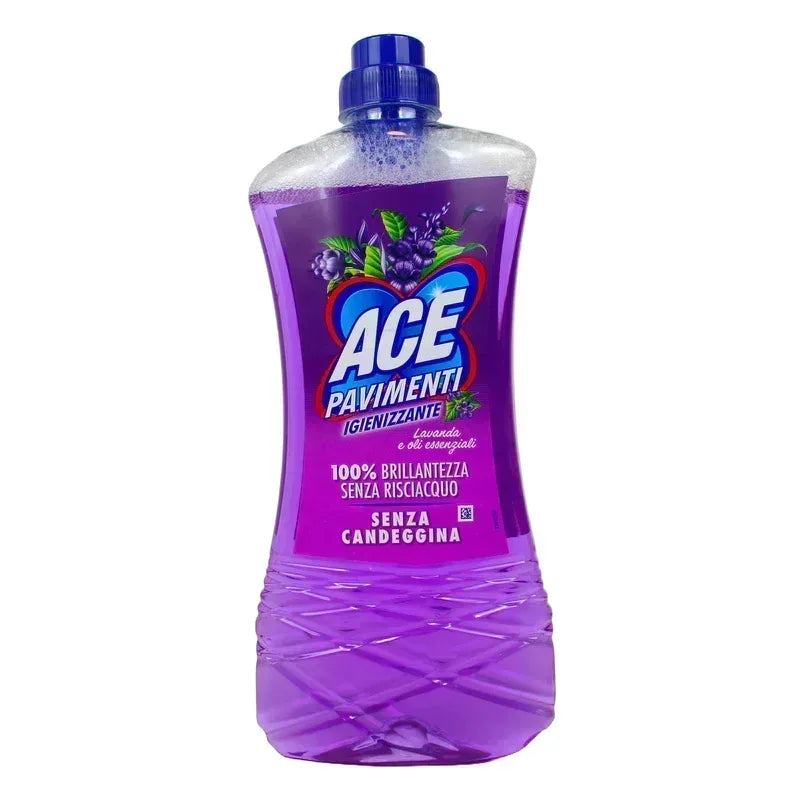 ACE - DETERSIVO PAVIMENTI IGIENIZZANTE LAVANDA E OLI ESSENZIALI 1LT - Sing - Stock In Galleria