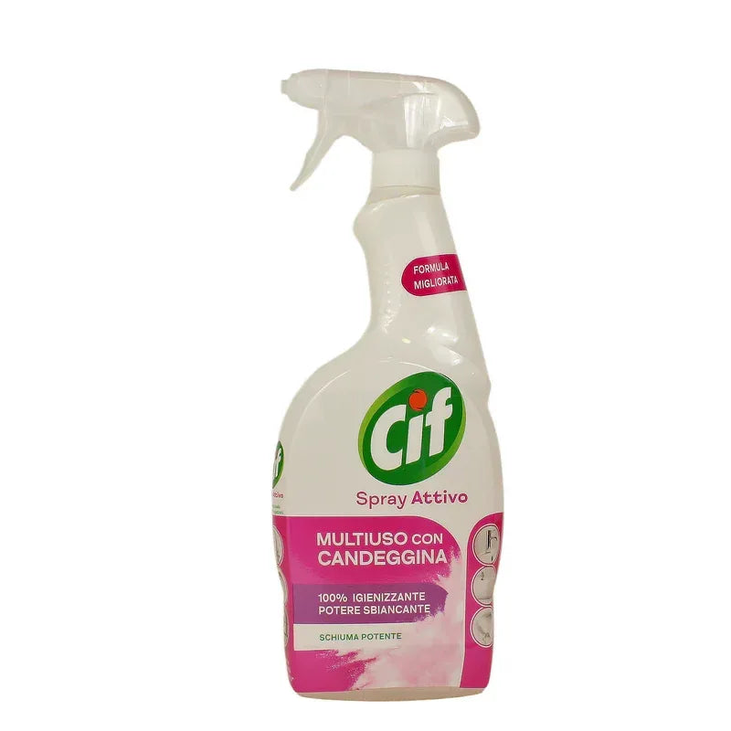CIF SPRAY ATTIVO MULTIUSO CON CANDEGGINA IGIENIZZANTE 650ML - Sing - Stock In Galleria