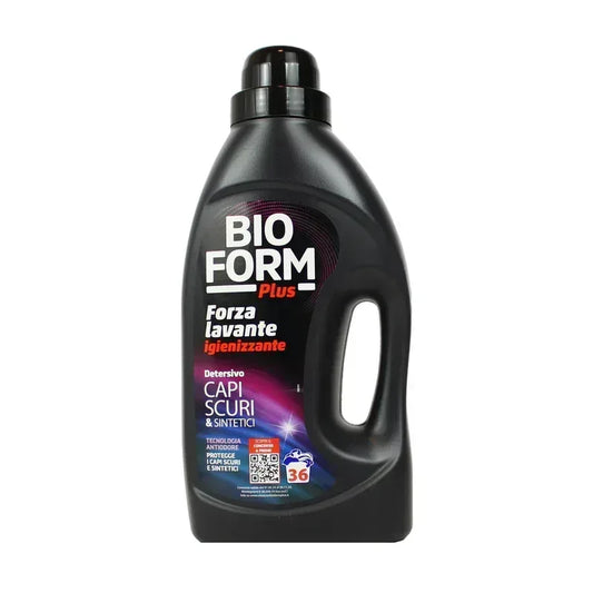 BIOFORM PLUS - FORZA LAVANTE IGIENIZZANTE CAPI SCURI E SINTETICI 36 LAVAGGI 1625ML - Sing - Stock In Galleria