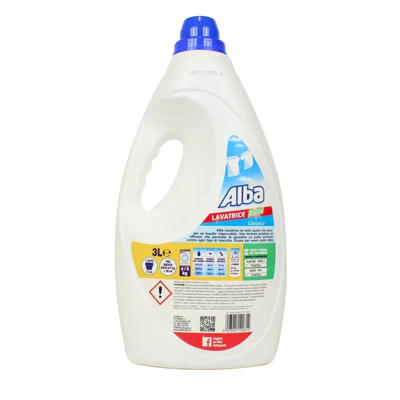 ALBA DETERSIVO LAVATRICE CLASSICO 60 LAVAGGI 3LT. - Sing - Stock In Galleria