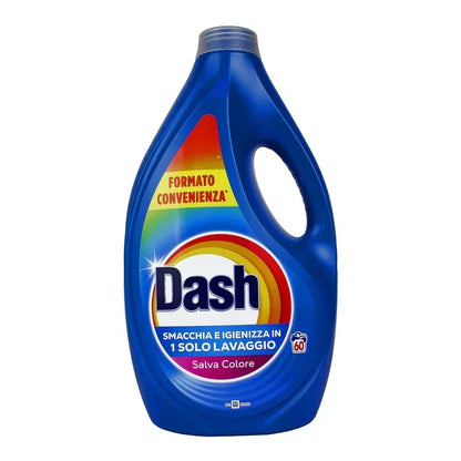 DASH DETERSIVO LAVATRICE LIQUIDO SALVA COLORE 60 LAVAGGI 2700ML - Sing - Stock In Galleria
