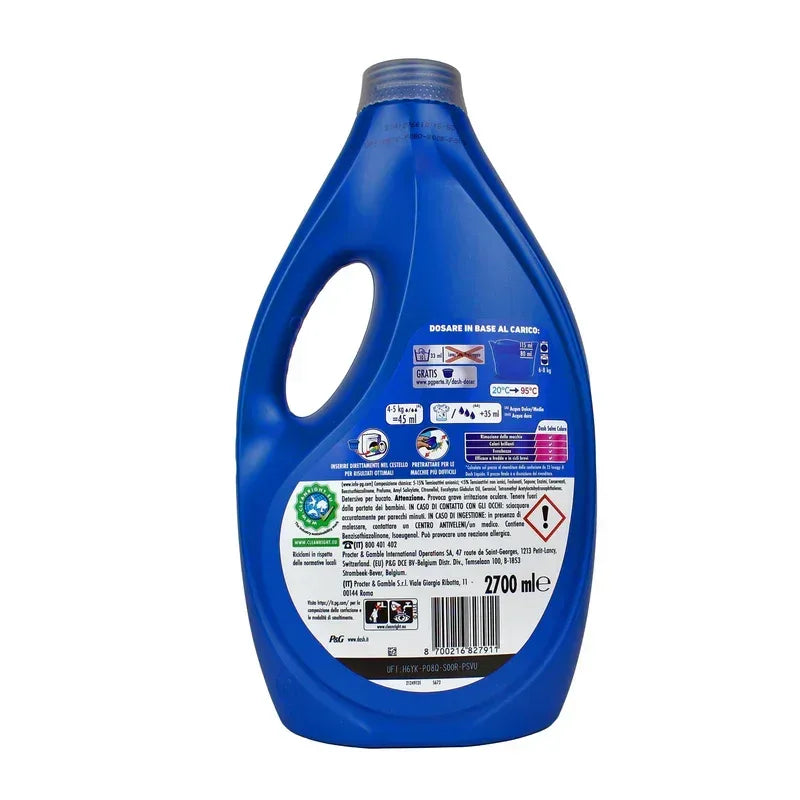 DASH DETERSIVO LAVATRICE LIQUIDO SALVA COLORE 60 LAVAGGI 2700ML - Sing - Stock In Galleria