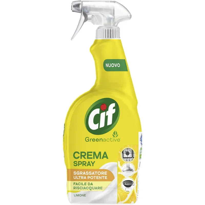 CIF GREENACTIVE CREMA SPRAY SGRASSATORE LIMONE 650ML - Sing - Stock In Galleria