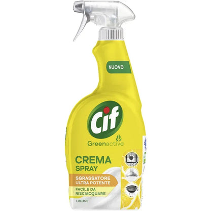 CIF GREENACTIVE CREMA SPRAY SGRASSATORE LIMONE 650ML - Sing - Stock In Galleria