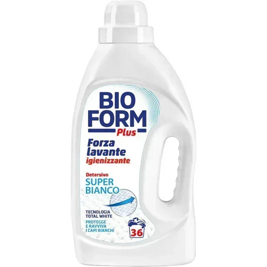 BIOFORM PLUS DETERSIVO SUPER BIANCO IGIENIZZANTE 1625ML 36 LAVAGGI - Sing - Stock In Galleria