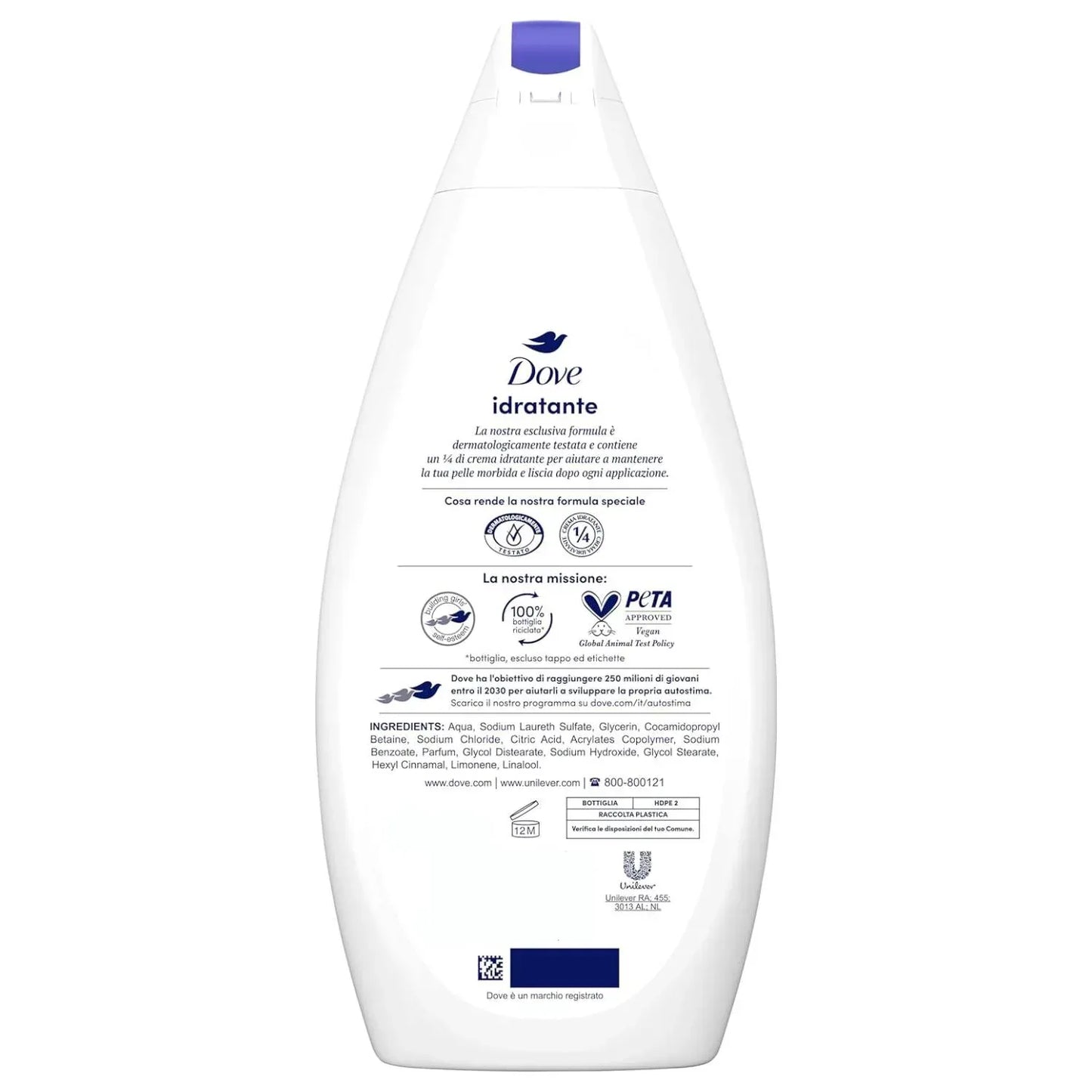 DOVE - BAGNOSCHIUMA IDRATANTE ORIGINAL MAXI FORMATO 750ML - Sing - Stock In Galleria