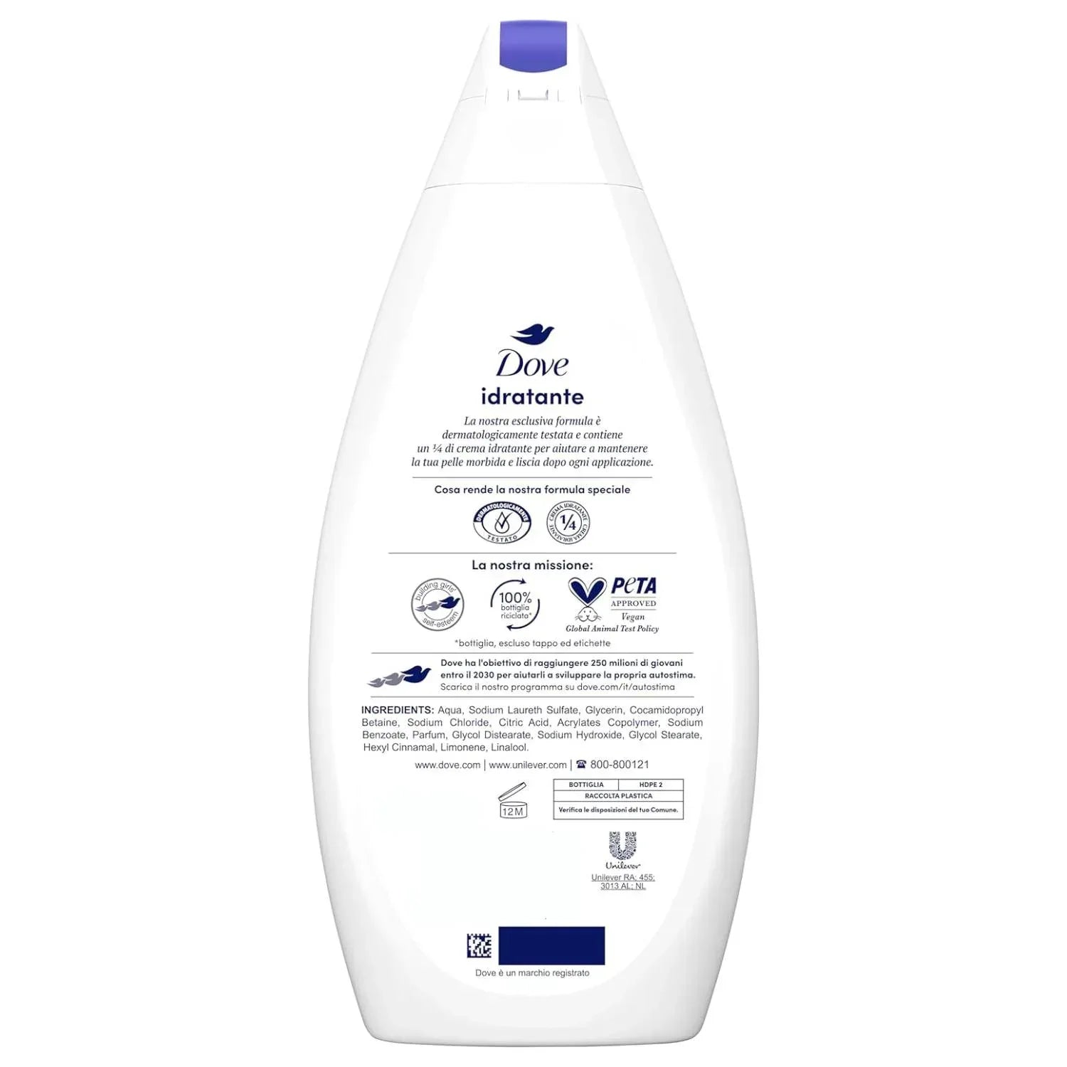DOVE - BAGNOSCHIUMA IDRATANTE ORIGINAL MAXI FORMATO 750ML - Sing - Stock In Galleria