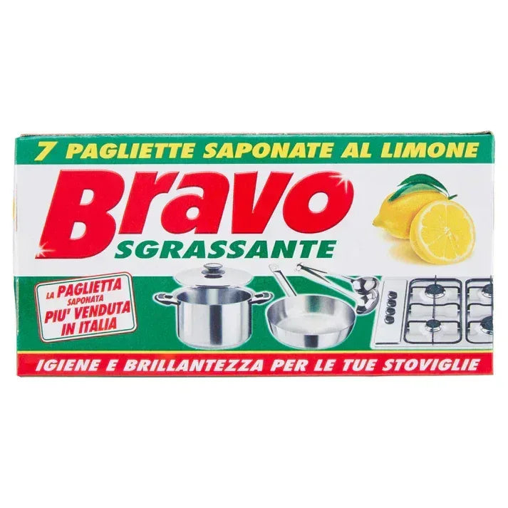 BRAVO PAGLIETTE SGRASSANTI SAPONATE AL LIMONE 7 PEZZI - Sing - Stock In Galleria