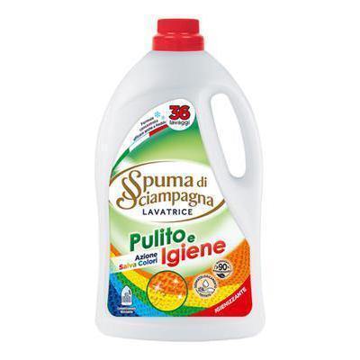 SPUMA DI SCIAMPAGNA DETERSIVO LAVATRICE SALVA COLORI 36 LAVAGGI 1,8L - Sing - Stock In Galleria