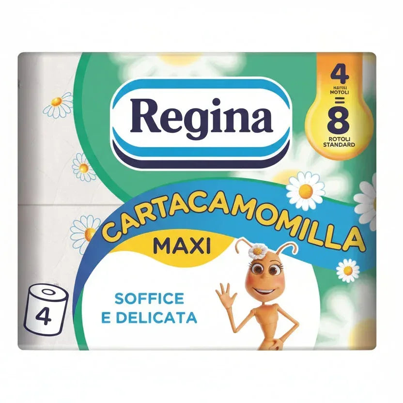 REGINA CARTA IGIENICA CAMOMILLA 4 ROTOLI - Sing - Stock In Galleria