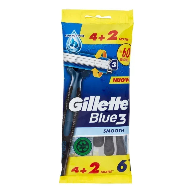 GILETTE BLUE 3 SMOOTH 6PZ. - Sing - Stock In Galleria
