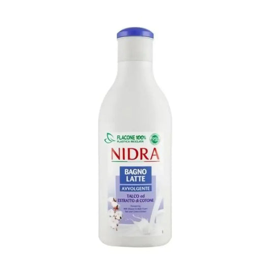 NIDRA BAGNO LATTE AVVOLGENTE TALCO ED ESTRATTO DI COTONE 750ml - Sing - Stock In Galleria