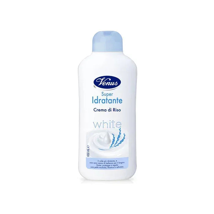 VENUS BAGNOSCHIUMA SUPER IDRATANTE CREMA DI RISO WHITE 650ML. - Sing - Stock In Galleria
