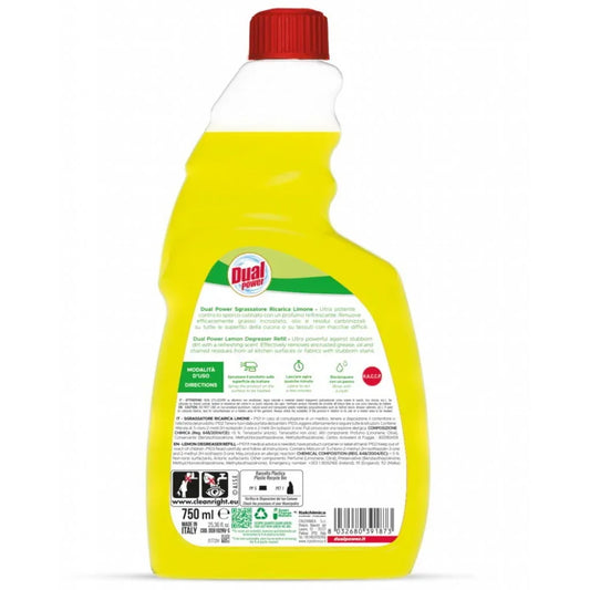 DUAL POWER SGRASSATORE RICARICA LIMONE ULTRA POTENTE 750ML - Sing - Stock In Galleria