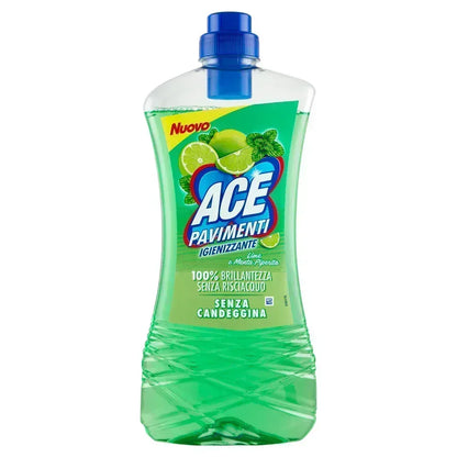 ACE - DETERSIVO PAVIMENTI IGIENIZZANTE LIME E MENTA PIPERITA 1LT - Sing - Stock In Galleria