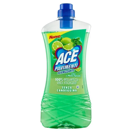 ACE - DETERSIVO PAVIMENTI IGIENIZZANTE LIME E MENTA PIPERITA 1LT - Sing - Stock In Galleria