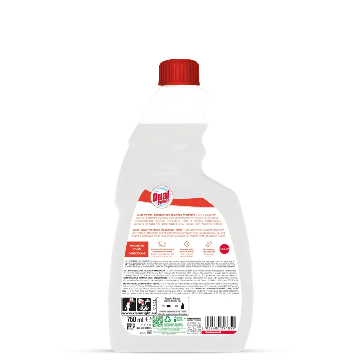 DUAL POWER SGRASSATORE RICARICA MARSIGLIA ULTRA POTENTE 750ML - Sing - Stock In Galleria