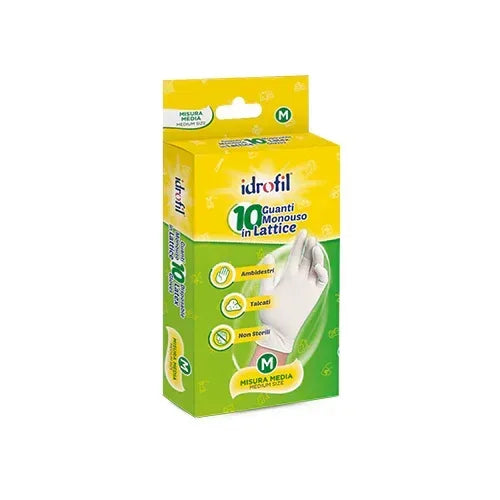 IDROFIL - GUANTI IN LATTICE TALCATI 10PZ. - Sing - Stock In Galleria