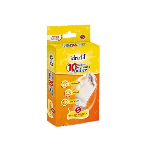 IDROFIL - GUANTI IN LATTICE TALCATI 10PZ. - Sing - Stock In Galleria
