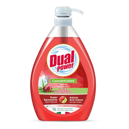 DUALPOWER LAVAPIATTI GEL CON DISPENSER ALOE & MELOGRANO 1LT. - Sing - Stock In Galleria