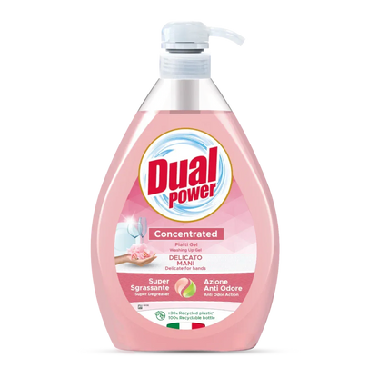 DUAL POWER LAVAPIATTI GEL CON DISPENSER DELICATO 1LT - Sing - Stock In Galleria