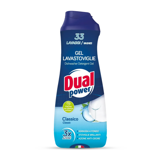 DUAL POWER GEL LAVASTOVIGLIE CLASSICO 3X AZIONE 33 LAVAGGI 660ML - Sing - Stock In Galleria