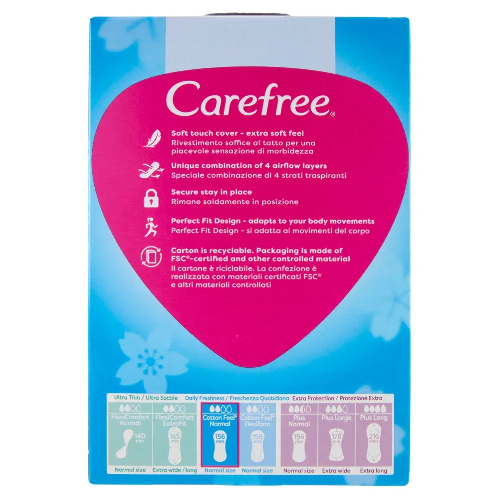 CAREFREE SALVASLIP COTTON FEEL NORMAL SENZA PROFUMO 44PZ. - Sing - Stock In Galleria