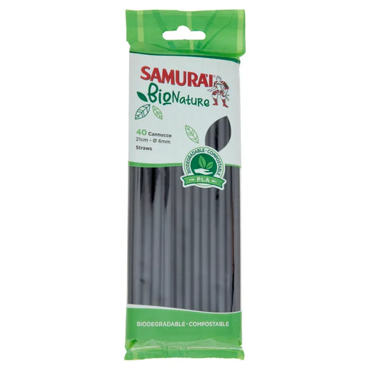 SAMURAI CANNUCCE BIO NATURE NERE 40 PZ. - Sing - Stock In Galleria