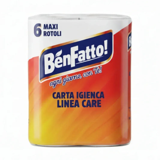 BEN FATTO CARTA IGIENICA LINEA CARE 6 ROTOLI - Sing - Stock In Galleria