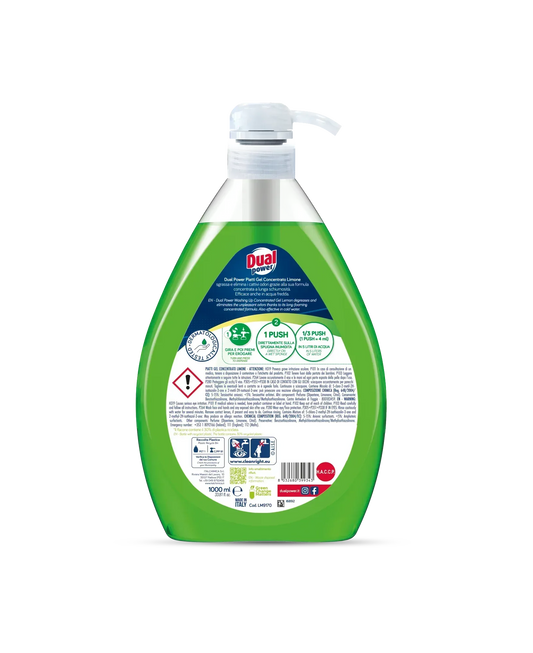 DUALPOWER LAVAPIATTI GEL LIMONE CON DISPENSER 1LT - Sing - Stock In Galleria