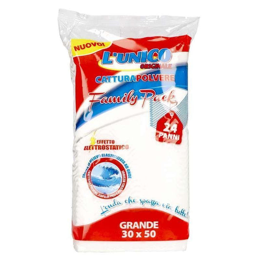 L'UNICO ORIGINALE PANNO CATTURA POLVERE FAMILY PACK 30X50CM. 24PZ. - Sing - Stock In Galleria